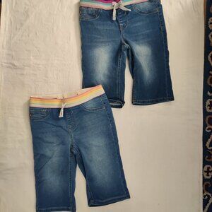 SET OF 2 - Juniors Bermuda Blue Denim Shorts Size L (12 - 14)